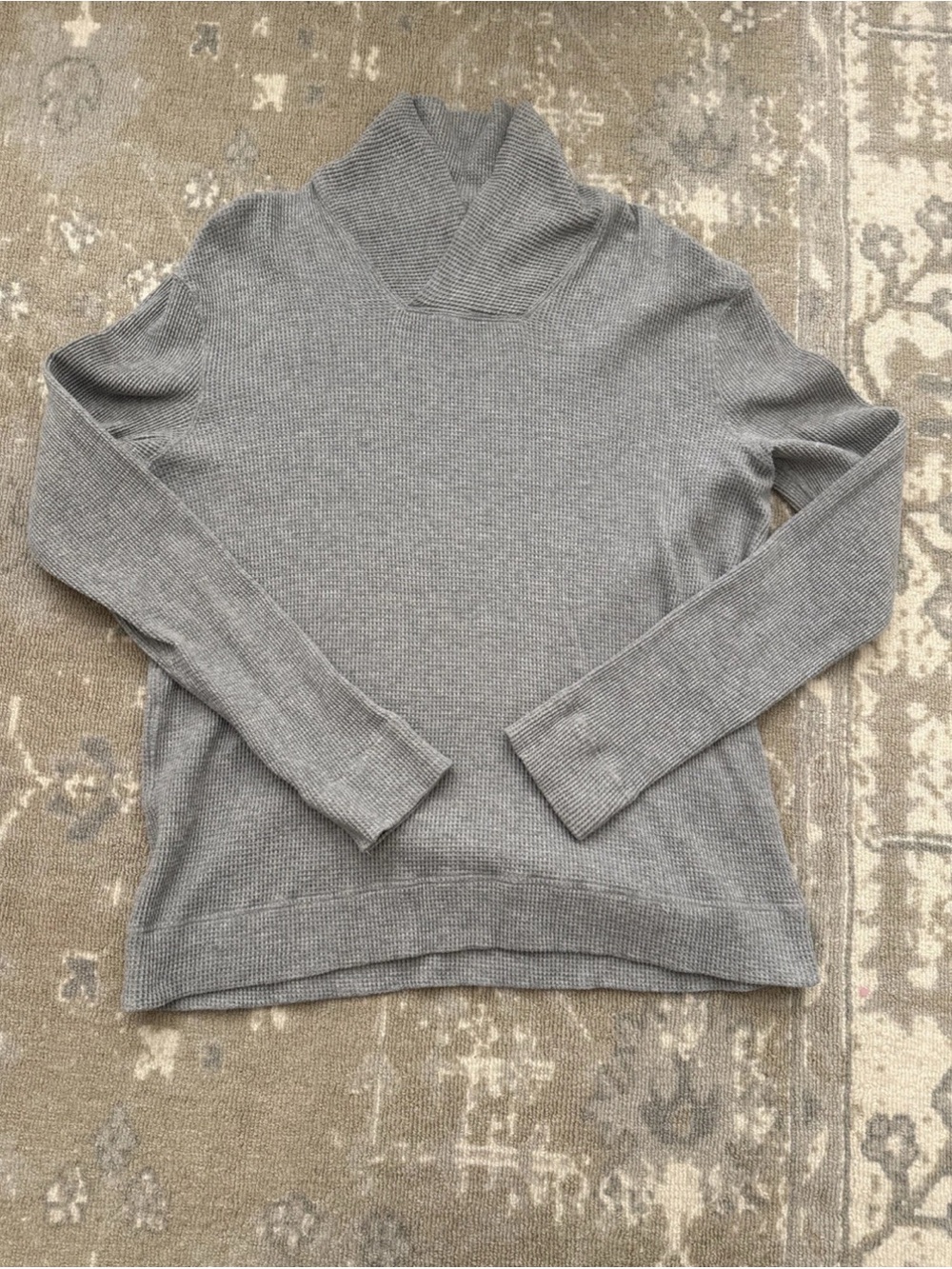 Michael Kors Men's Gray Waffle Knit Funnel Neck Sweater